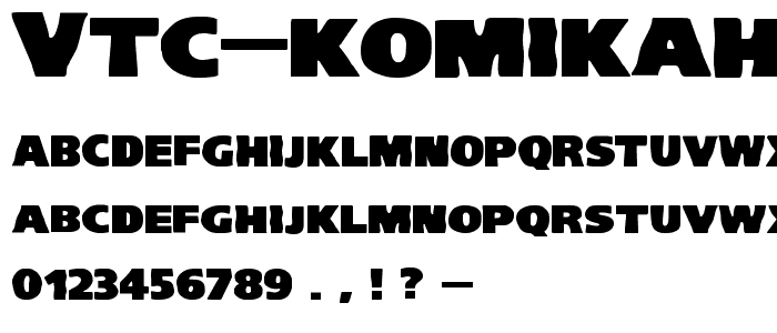 VTC-KomikaHeadLinerTwo Wide font